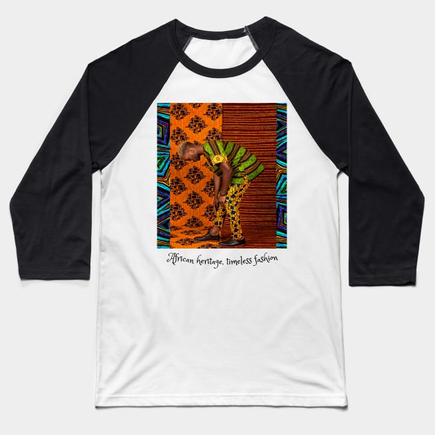 African heritage, timeless fashion, African tribal fashion Baseball T-Shirt by Carmen's